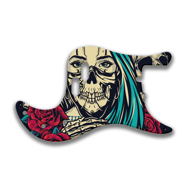 Fender Fender Bullet Bass Profile Custom Pickguard Scratchplate Skull Design