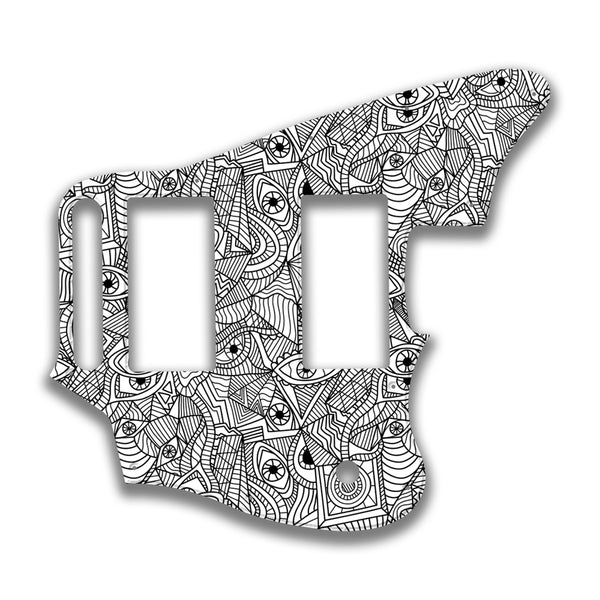 Fender Fender Jaguar Blacktop Profile Custom Pickguard Scratchplate Abstract Design