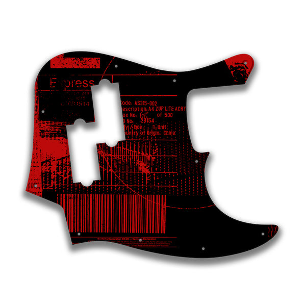 Fender Fender J Bass Blacktop Profile Custom Pickguard Scratchplate ABSTRACT Design