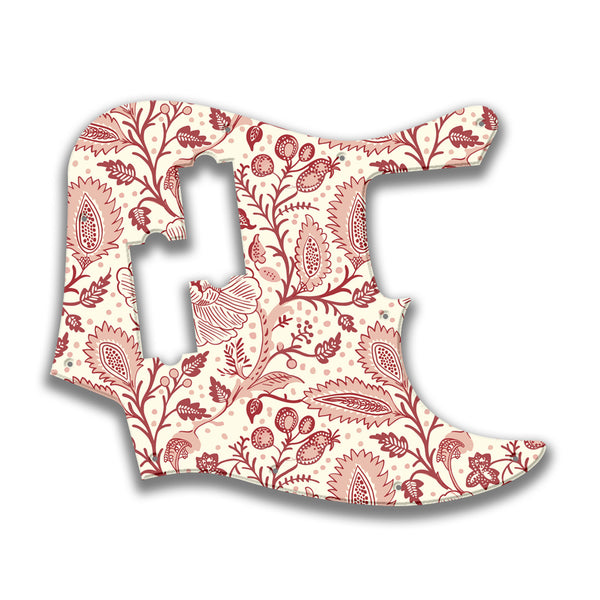 Fender Fender J Bass Blacktop Profile Custom Pickguard Scratchplate INDIAN_FLORAL Design