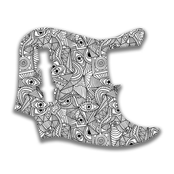 Fender Fender J Bass Geddy Lee (2017+) Profile Custom Pickguard Scratchplate Abstract Design