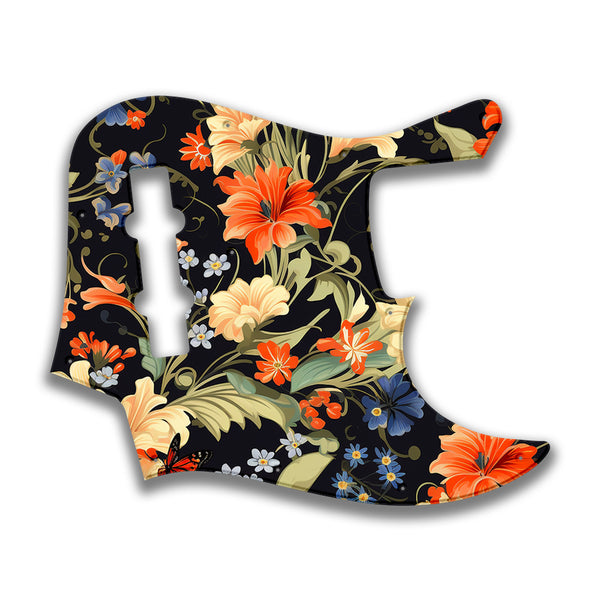 Fender Fender J Bass Geddy Lee Profile Custom Pickguard Scratchplate Floral Design