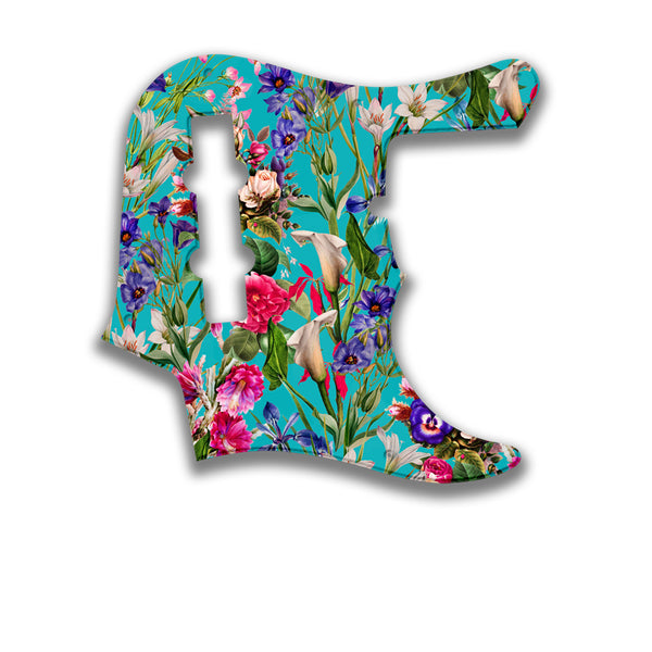 Fender Fender J Bass Deluxe 4 String (pre 2010) Profile Custom Pickguard Scratchplate FLOWERS Design