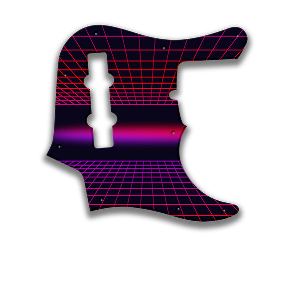 Fender Fender J Bass Deluxe 4 String (pre 2010) Profile Custom Pickguard Scratchplate TRON Design