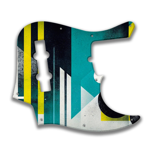 Fender Fender J Bass Deluxe 4 String (2010+) Profile Custom Pickguard Scratchplate ABSTRACT Design