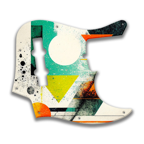 Fender Fender J Bass Deluxe 4 String (2010+) Profile Custom Pickguard Scratchplate ABSTRACT Design