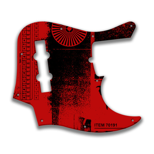 Fender Fender J Bass Deluxe 4 String (2010+) Profile Custom Pickguard Scratchplate ABSTRACT Design