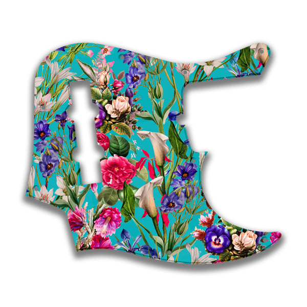 Fender Fender J Bass Deluxe 4 String (2010+) Profile Custom Pickguard Scratchplate FLOWERS Design