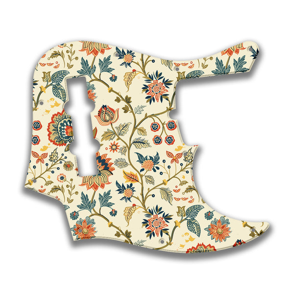 Fender Fender J Bass Deluxe 4 String (2010+) Profile Custom Pickguard Scratchplate INDIAN_FLORAL Design