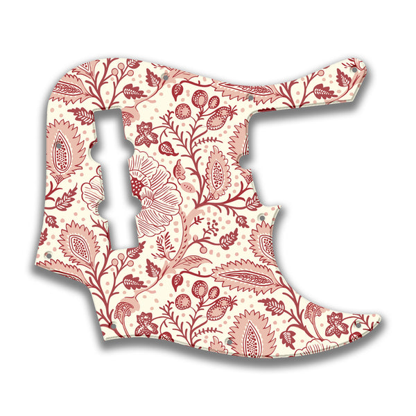 Fender Fender J Bass Deluxe 4 String (2010+) Profile Custom Pickguard Scratchplate INDIAN_FLORAL Design