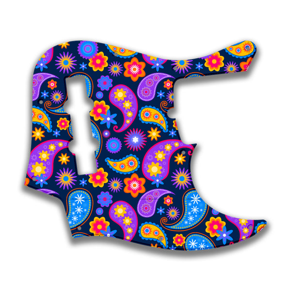 Fender Fender J Bass Deluxe 4 String (2010+) Profile Custom Pickguard Scratchplate Paisley Design