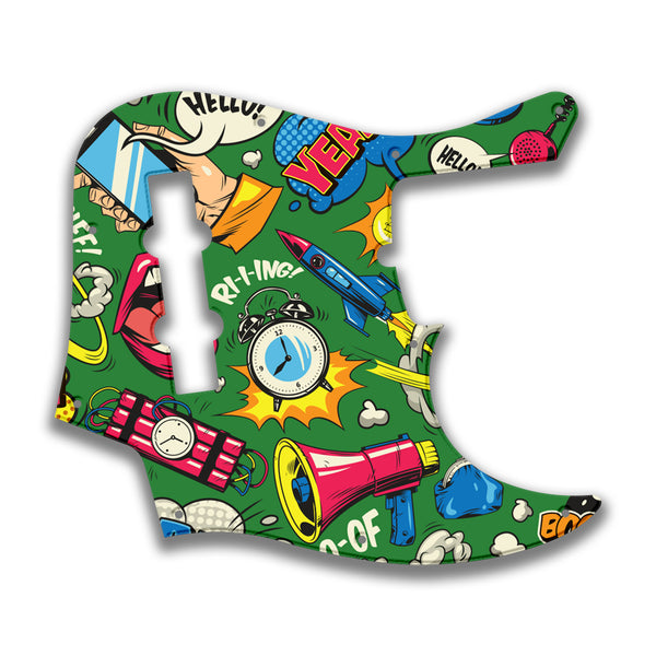 Fender Fender J Bass Deluxe 4 String (2010+) Profile Custom Pickguard Scratchplate Pop Design