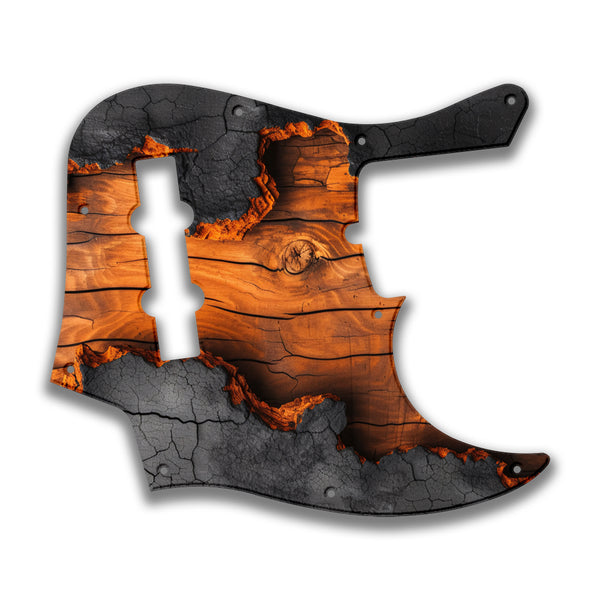 Fender Fender J Bass Deluxe 4 String (2010+) Profile Custom Pickguard Scratchplate Wood Design