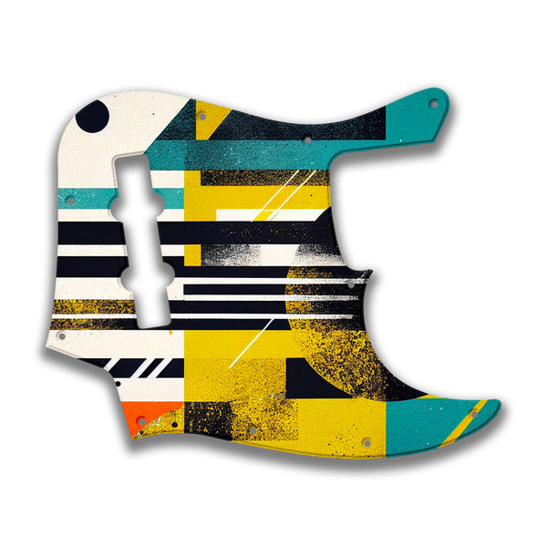 Fender Fender J Bass 4 String Deluxe Active MIM Profile Custom Pickguard Scratchplate ABSTRACT Design