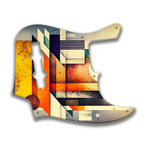 Fender Fender J Bass 4 String Deluxe Active MIM Profile Custom Pickguard Scratchplate ABSTRACT Design