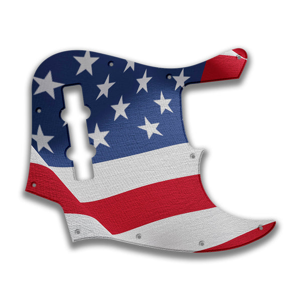 Fender Fender J Bass 4 String Deluxe Active MIM Profile Custom Pickguard Scratchplate Flag Design