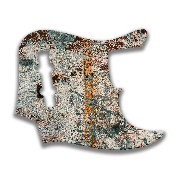 Fender Fender J Bass 4 String Deluxe Active MIM Profile Custom Pickguard Scratchplate Rust Design