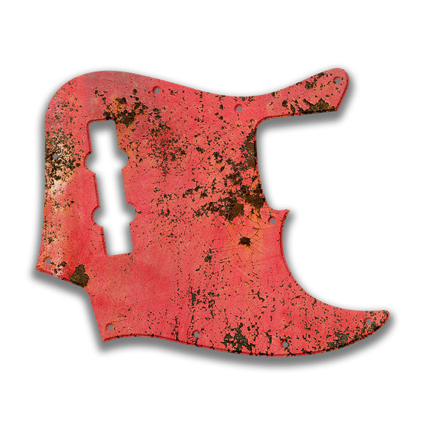 Fender Fender J Bass 4 String Deluxe Active MIM Profile Custom Pickguard Scratchplate Rust Design