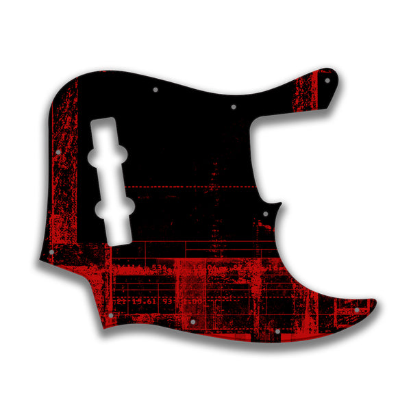 Fender Fender J Bass 4 String Standard Profile Custom Pickguard Scratchplate ABSTRACT Design