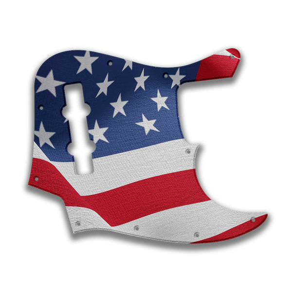 Fender Fender J Bass 4 String Standard Profile Custom Pickguard Scratchplate Flag Design