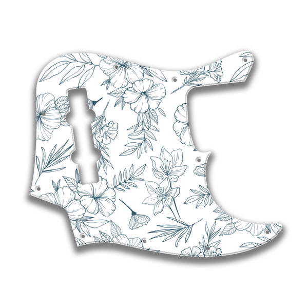 Fender Fender J Bass 4 String Standard Profile Custom Pickguard Scratchplate Floral Design