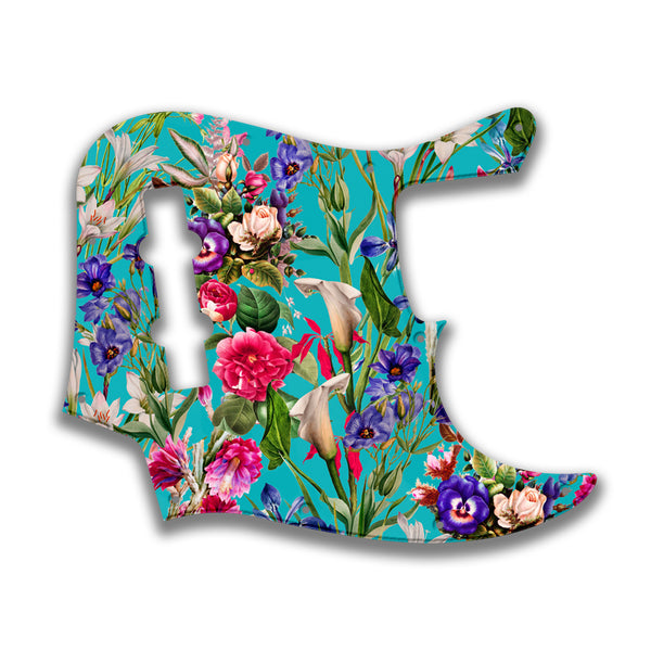 Fender Fender J Bass 4 String Standard Profile Custom Pickguard Scratchplate FLOWERS Design