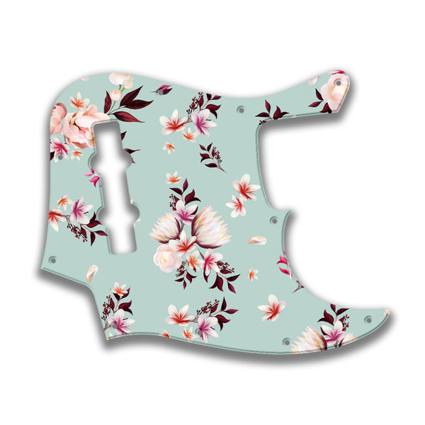 Fender Fender J Bass 4 String Standard Profile Custom Pickguard Scratchplate FLOWERS Design