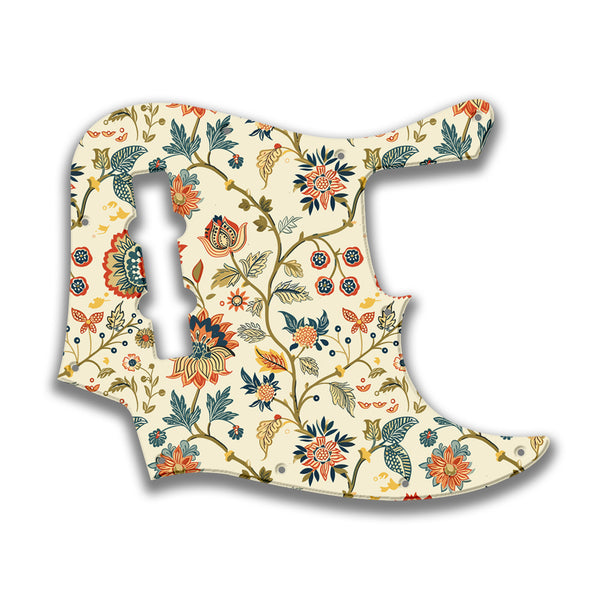 Fender Fender J Bass 4 String Standard Profile Custom Pickguard Scratchplate INDIAN_FLORAL Design