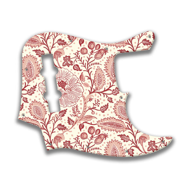 Fender Fender J Bass 4 String Standard Profile Custom Pickguard Scratchplate INDIAN_FLORAL Design