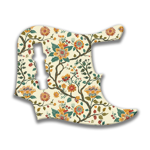 Fender Fender J Bass 4 String Standard Profile Custom Pickguard Scratchplate INDIAN_FLORAL Design