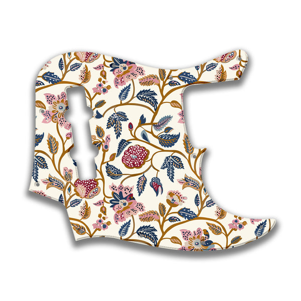 Fender Fender J Bass 4 String Standard Profile Custom Pickguard Scratchplate INDIAN_FLORAL Design