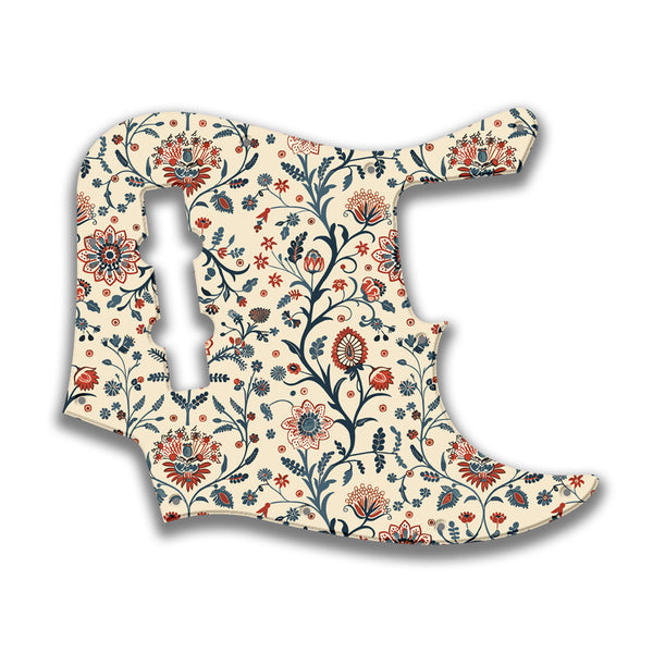 Fender Fender J Bass 4 String Standard Profile Custom Pickguard Scratchplate INDIAN_FLORAL Design