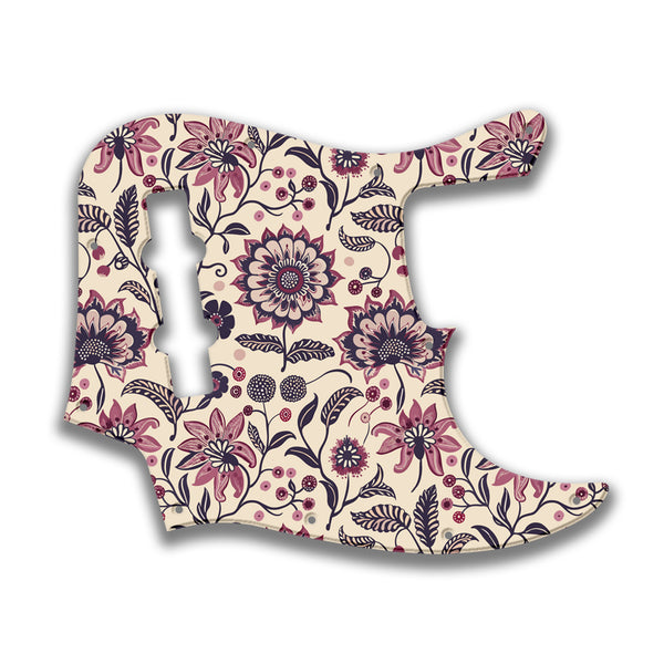 Fender Fender J Bass 4 String Standard Profile Custom Pickguard Scratchplate INDIAN_FLORAL Design