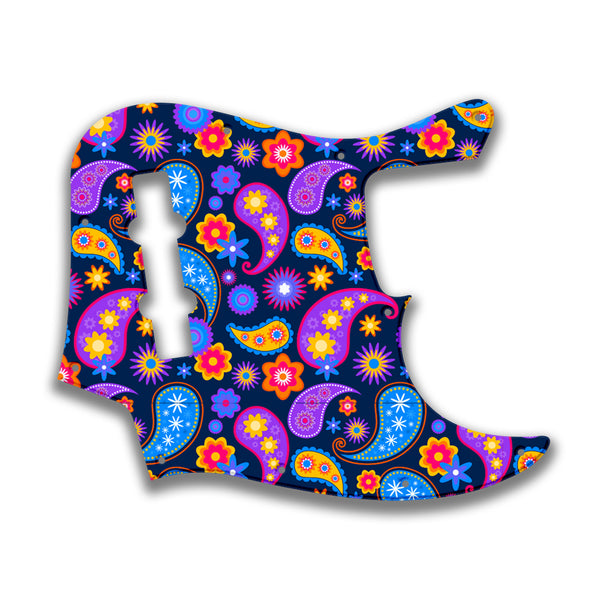 Fender Fender J Bass 4 String Standard Profile Custom Pickguard Scratchplate Paisley Design