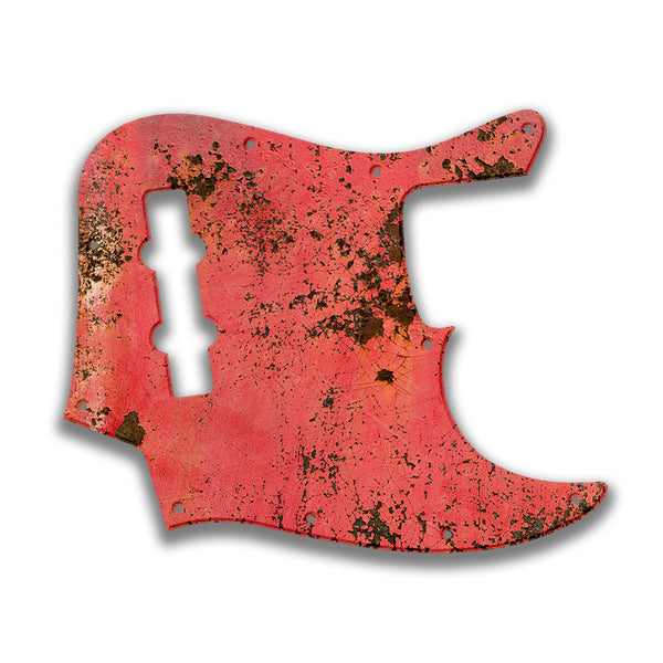 Fender Fender J Bass 4 String Standard Profile Custom Pickguard Scratchplate Rust Design