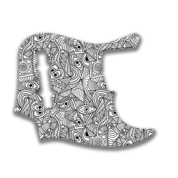 Fender Fender J Bass Deluxe 5 String (pre 2010) Profile Custom Pickguard Scratchplate Abstract Design