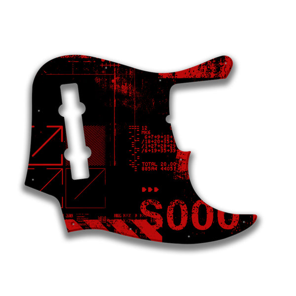 Fender Fender J Bass Deluxe 5 String (pre 2010) Profile Custom Pickguard Scratchplate ABSTRACT Design