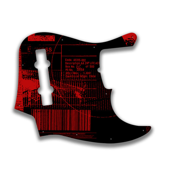 Fender Fender J Bass Deluxe 5 String (pre 2010) Profile Custom Pickguard Scratchplate ABSTRACT Design