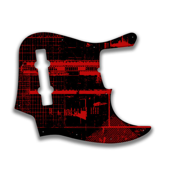 Fender Fender J Bass Deluxe 5 String (pre 2010) Profile Custom Pickguard Scratchplate ABSTRACT Design