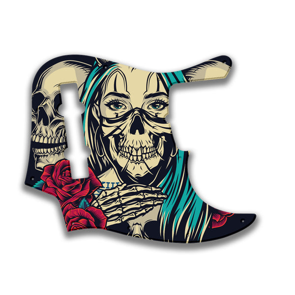 Fender Fender J Bass Deluxe 5 String (pre 2010) Profile Custom Pickguard Scratchplate Skull Design