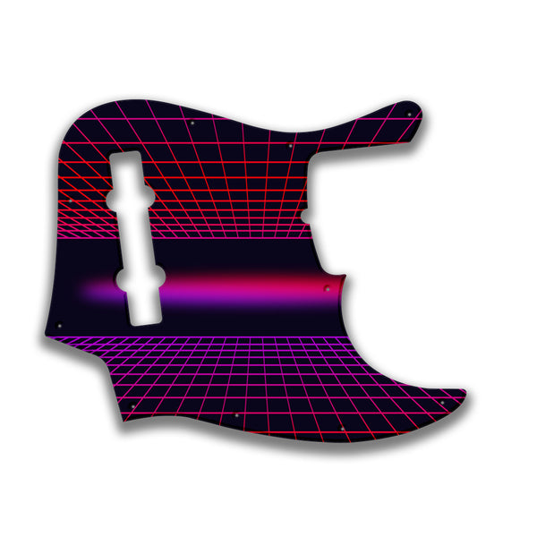 Fender Fender J Bass Deluxe 5 String (pre 2010) Profile Custom Pickguard Scratchplate TRON Design