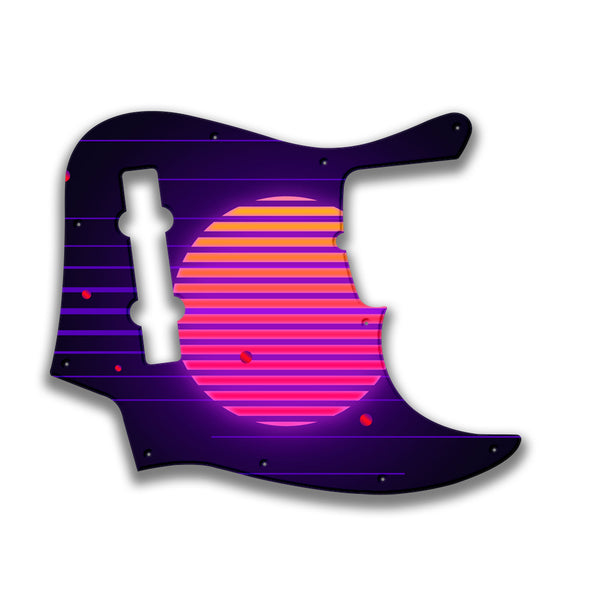 Fender Fender J Bass Deluxe 5 String (pre 2010) Profile Custom Pickguard Scratchplate TRON Design