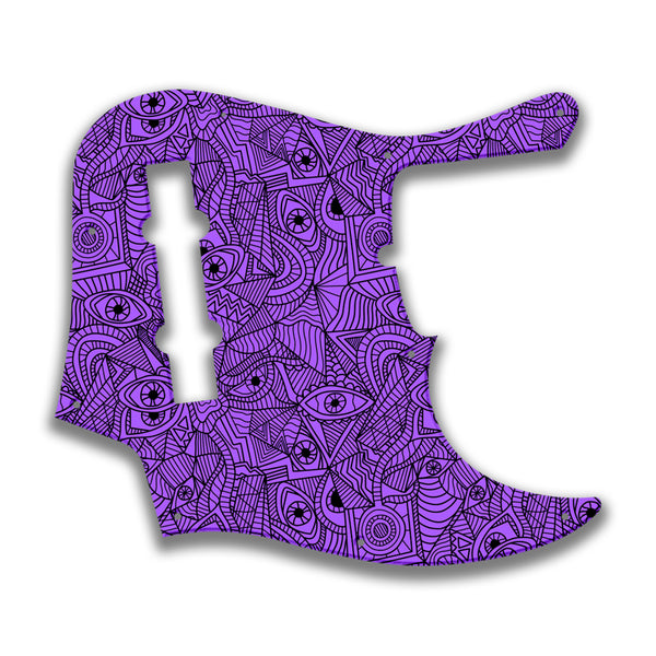 Fender Fender J Bass Deluxe 5 String (2010+) Profile Custom Pickguard Scratchplate Abstract Design