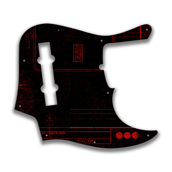 Fender Fender J Bass Deluxe 5 String (2010+) Profile Custom Pickguard Scratchplate ABSTRACT Design