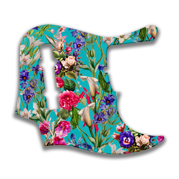 Fender Fender J Bass Deluxe 5 String (2010+) Profile Custom Pickguard Scratchplate FLOWERS Design