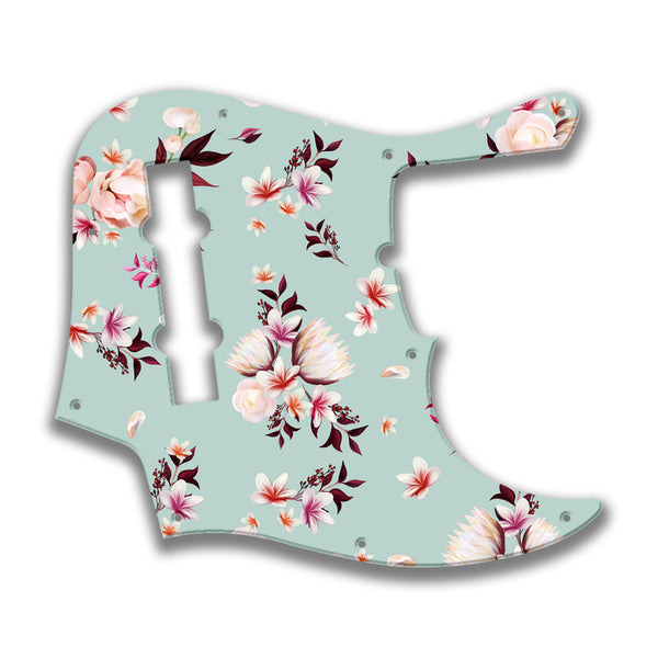 Fender Fender J Bass Deluxe 5 String (2010+) Profile Custom Pickguard Scratchplate FLOWERS Design