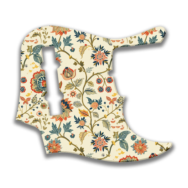 Fender Fender J Bass Deluxe 5 String (2010+) Profile Custom Pickguard Scratchplate INDIAN_FLORAL Design