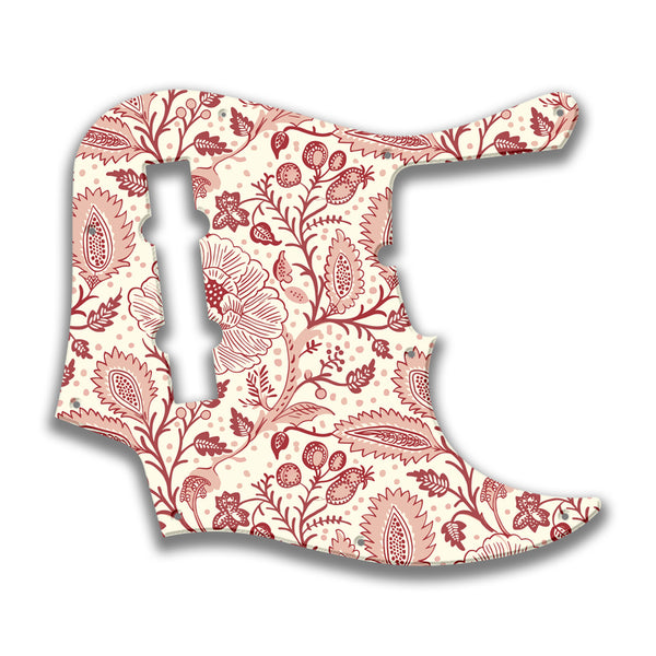 Fender Fender J Bass Deluxe 5 String (2010+) Profile Custom Pickguard Scratchplate INDIAN_FLORAL Design