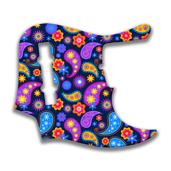 Fender Fender J Bass Deluxe 5 String (2010+) Profile Custom Pickguard Scratchplate Paisley Design