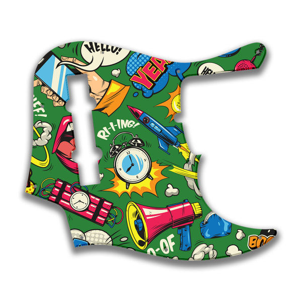 Fender Fender J Bass Deluxe 5 String (2010+) Profile Custom Pickguard Scratchplate Pop Design